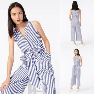 NWT J. Crew V-Neck Wide-Leg Jumpsuit in Stripe